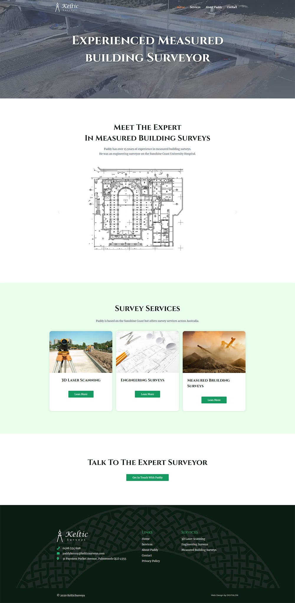 digitalon website design sunshine coast land surveyor