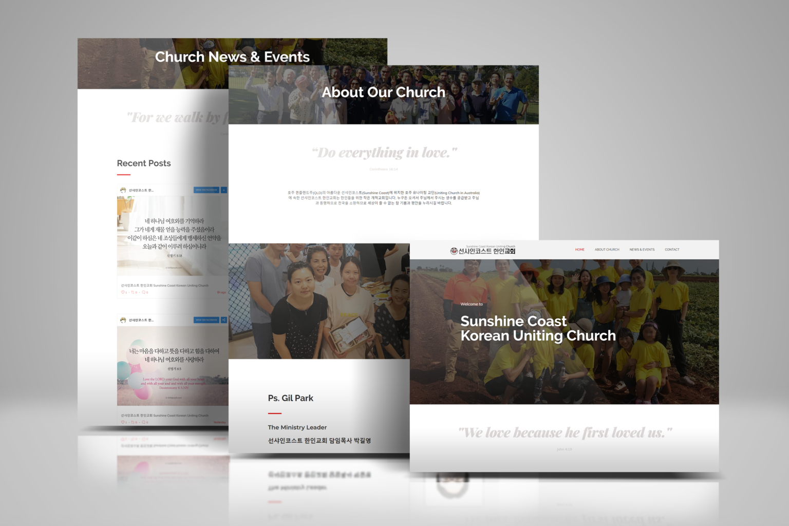 digitalon web design portfolio sunshine coast korean uniting church