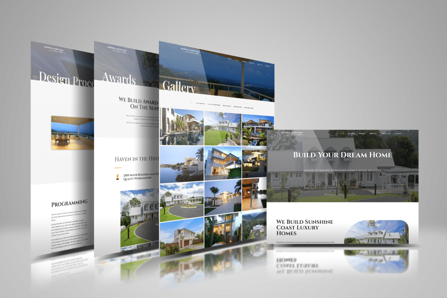 digitalon website design sunshine coast for pandanus constructions