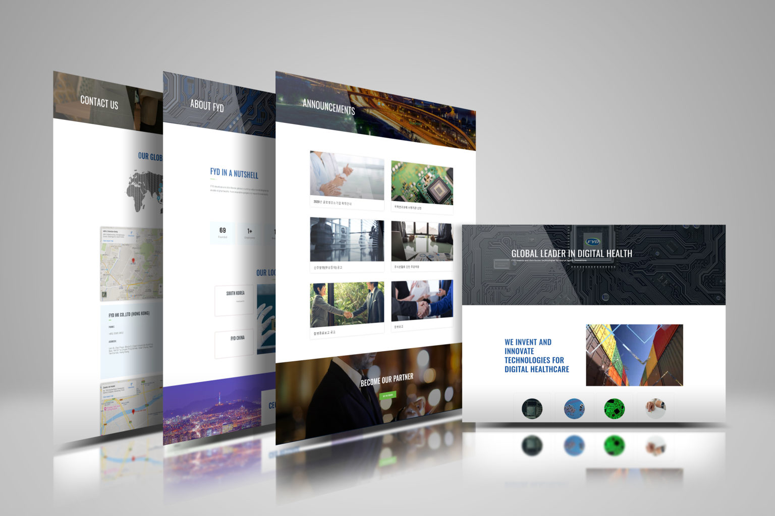 digital health technology company website design sunshine coast