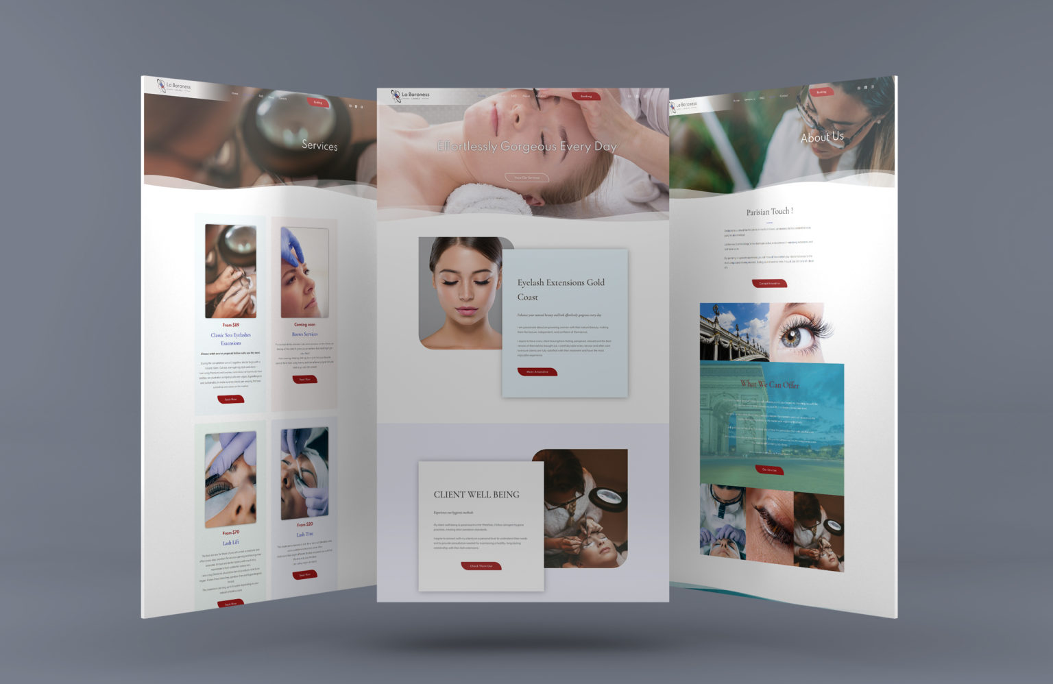 eyelash studio gold coast Website design sunshine coast