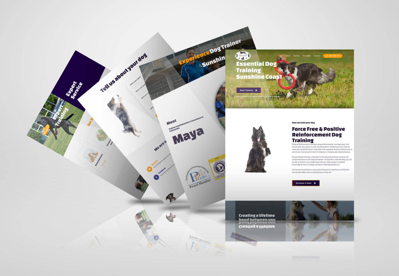 dog trainer sunshine coast website design