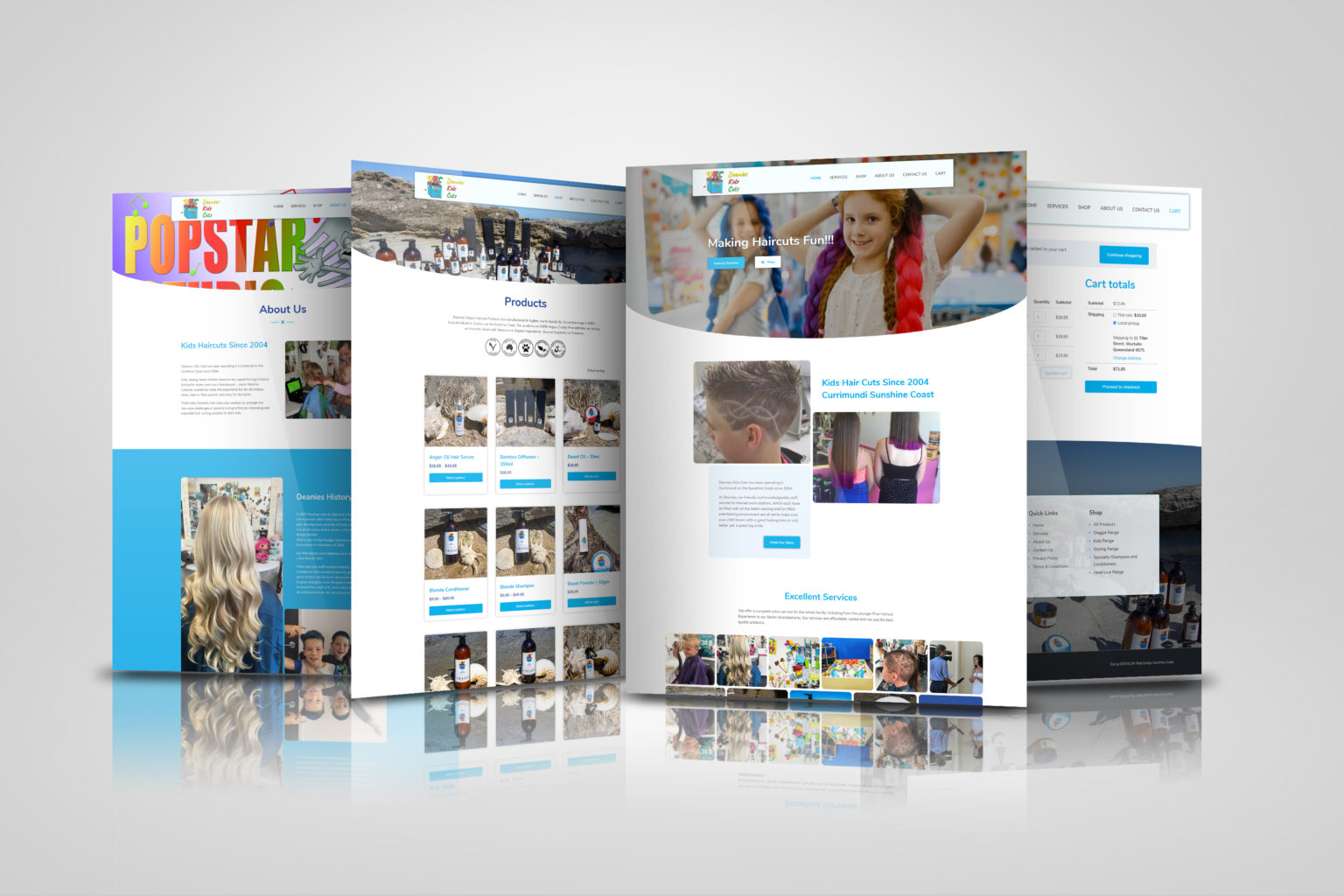 Sunshine Coast eCommerce Website Design Kids Hair Cuts