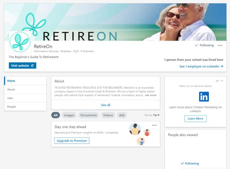 Sunshine Coast LinkedIn Cover Retirement Education