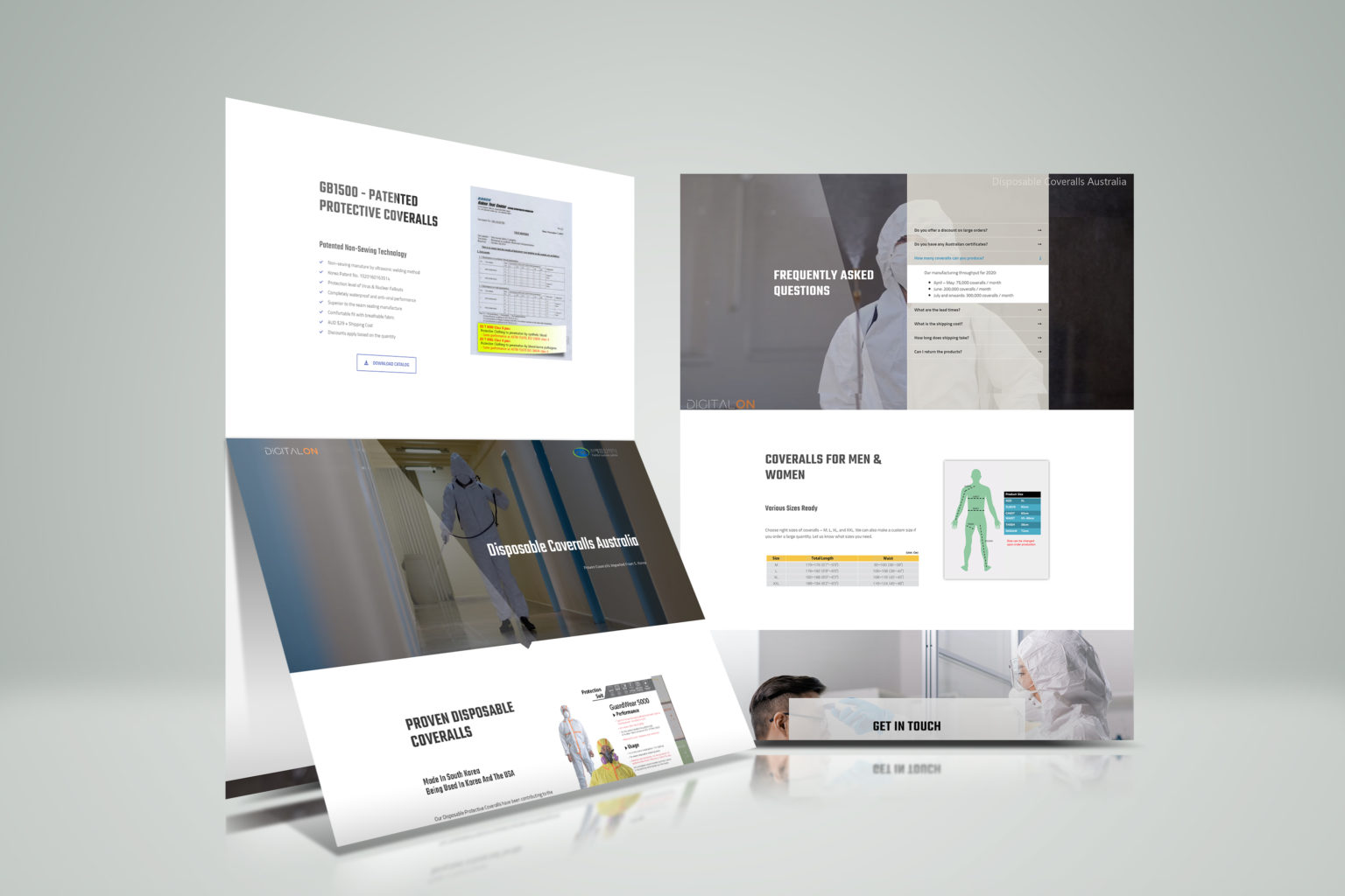 disposable Coveralls Website design sunshine coast