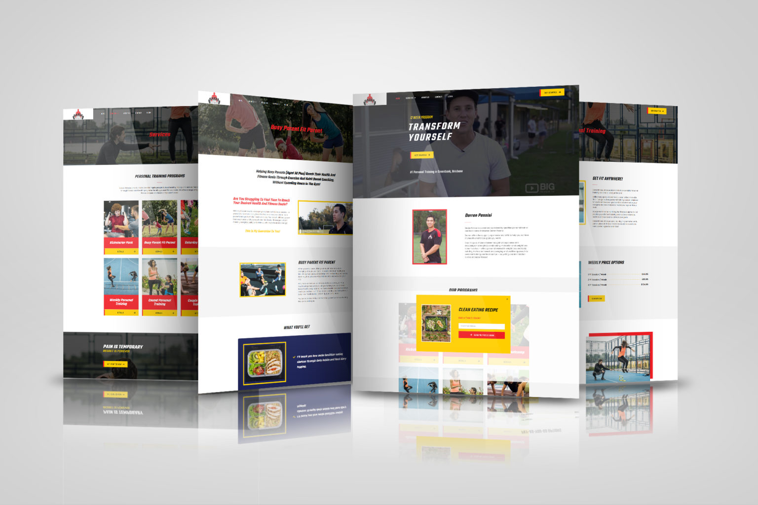 Fitness and personal training web design Brisbane
