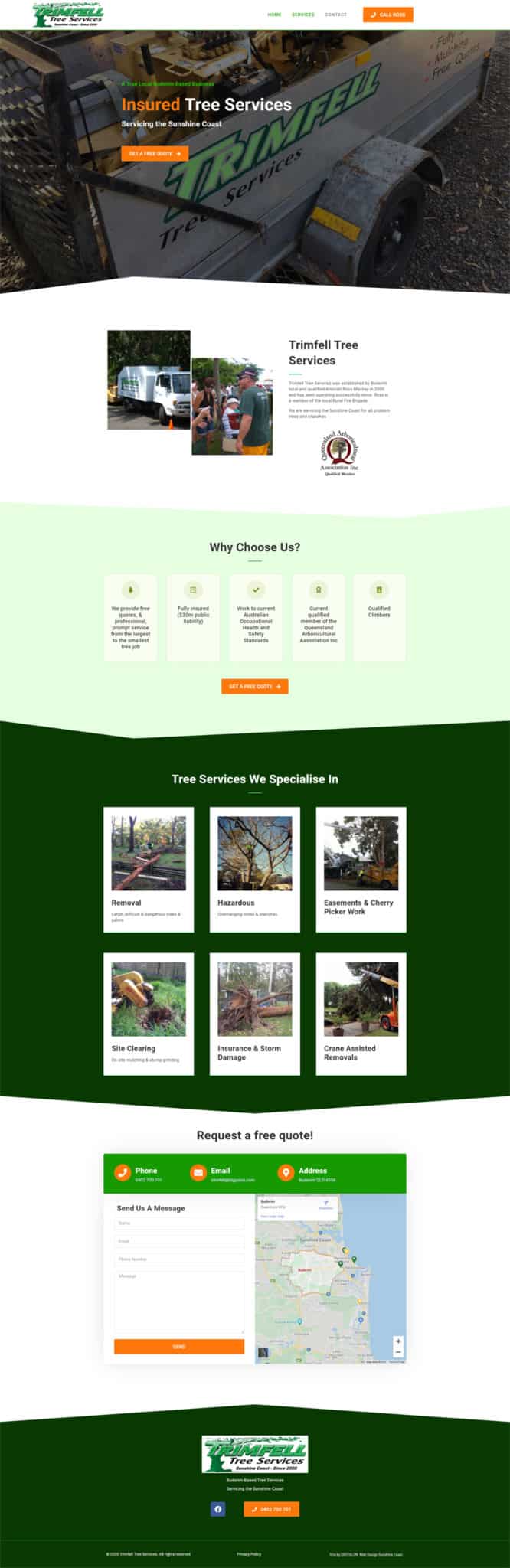 Website Redesign Tree Services Sunshine Coast