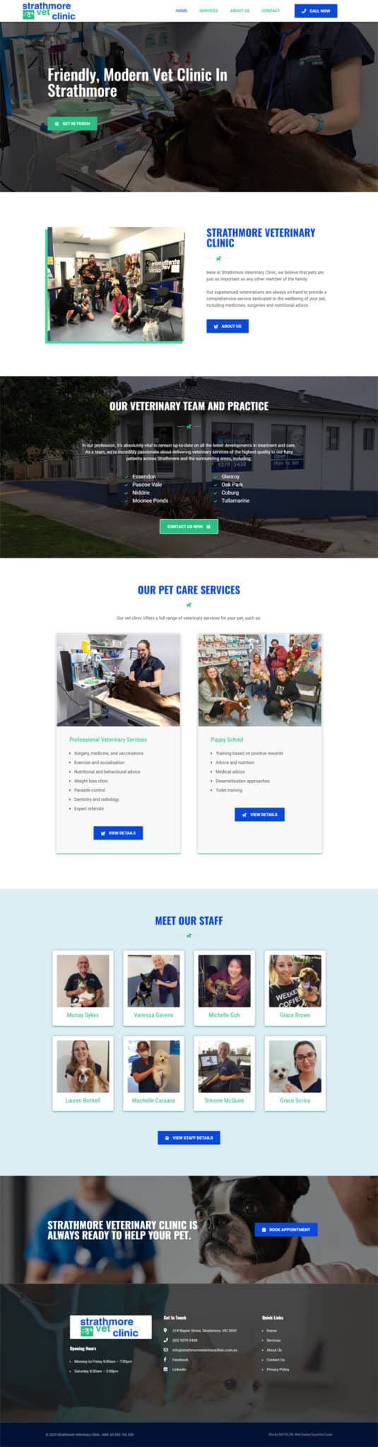 Veterinary Clinic Website Design Sunshine Coast