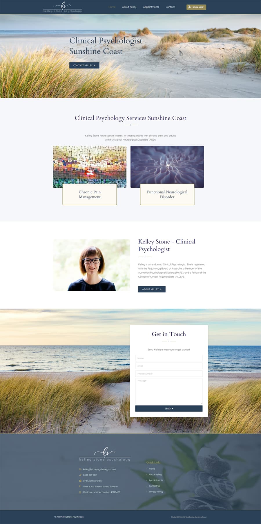 Psychologist Website Design Sunshine Coast