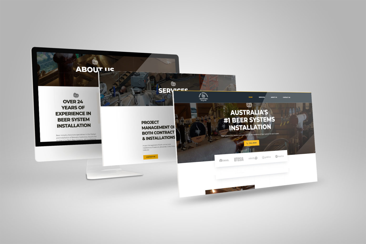 Beer System Installation website design