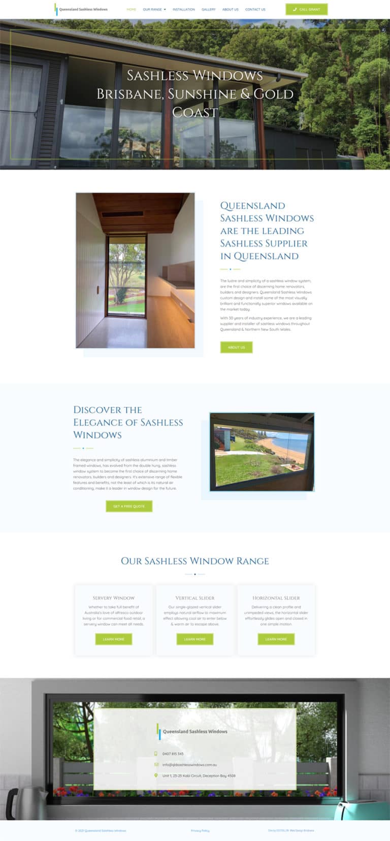 Window Supplier website redesign Brisbane