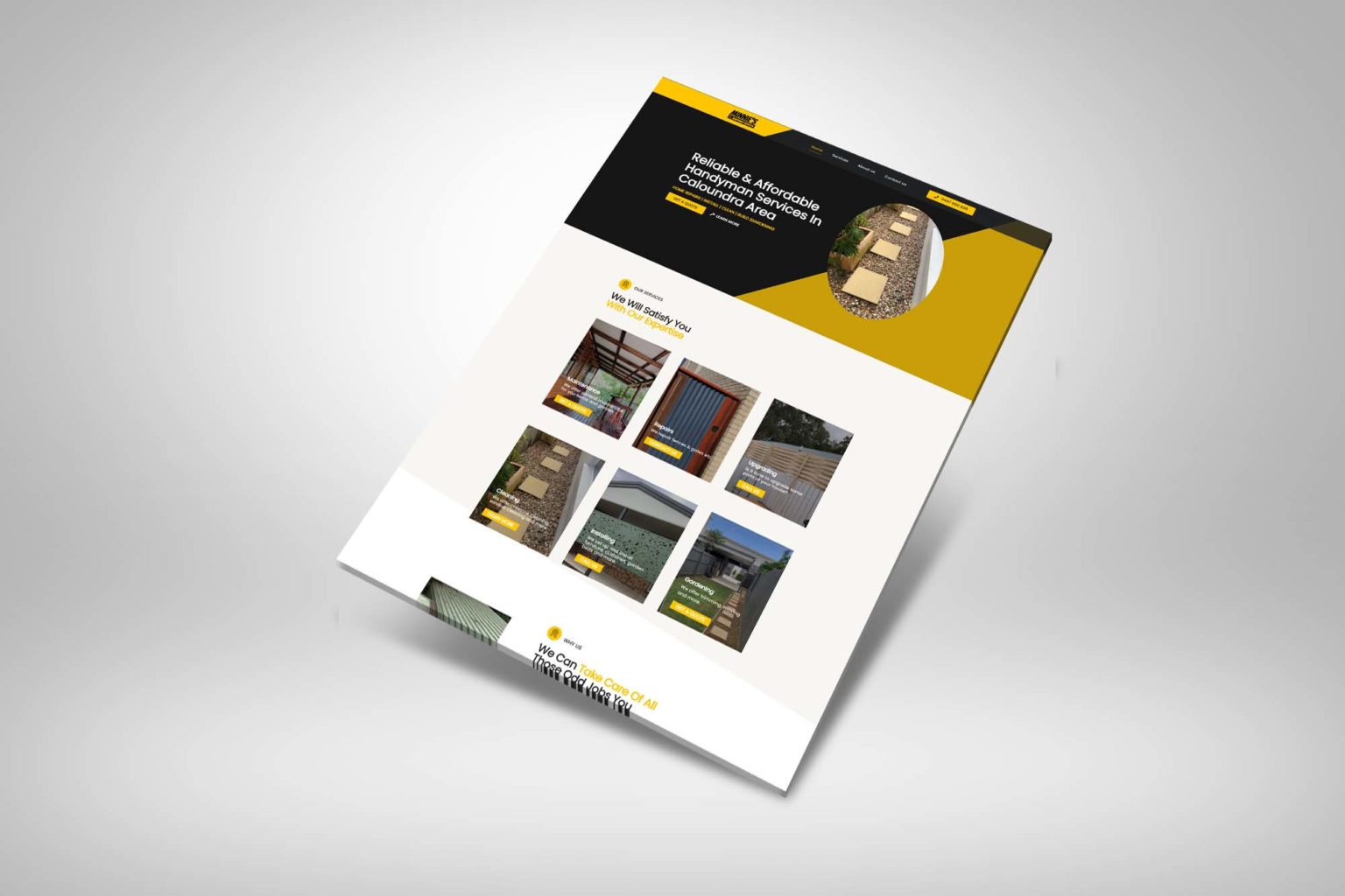 Handyman Website Design Sunshine Coast
