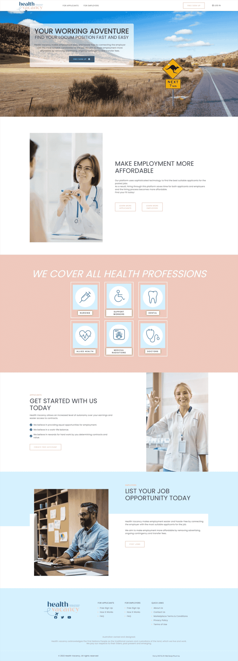 Locum Health Job Search Website Design DIGITALON