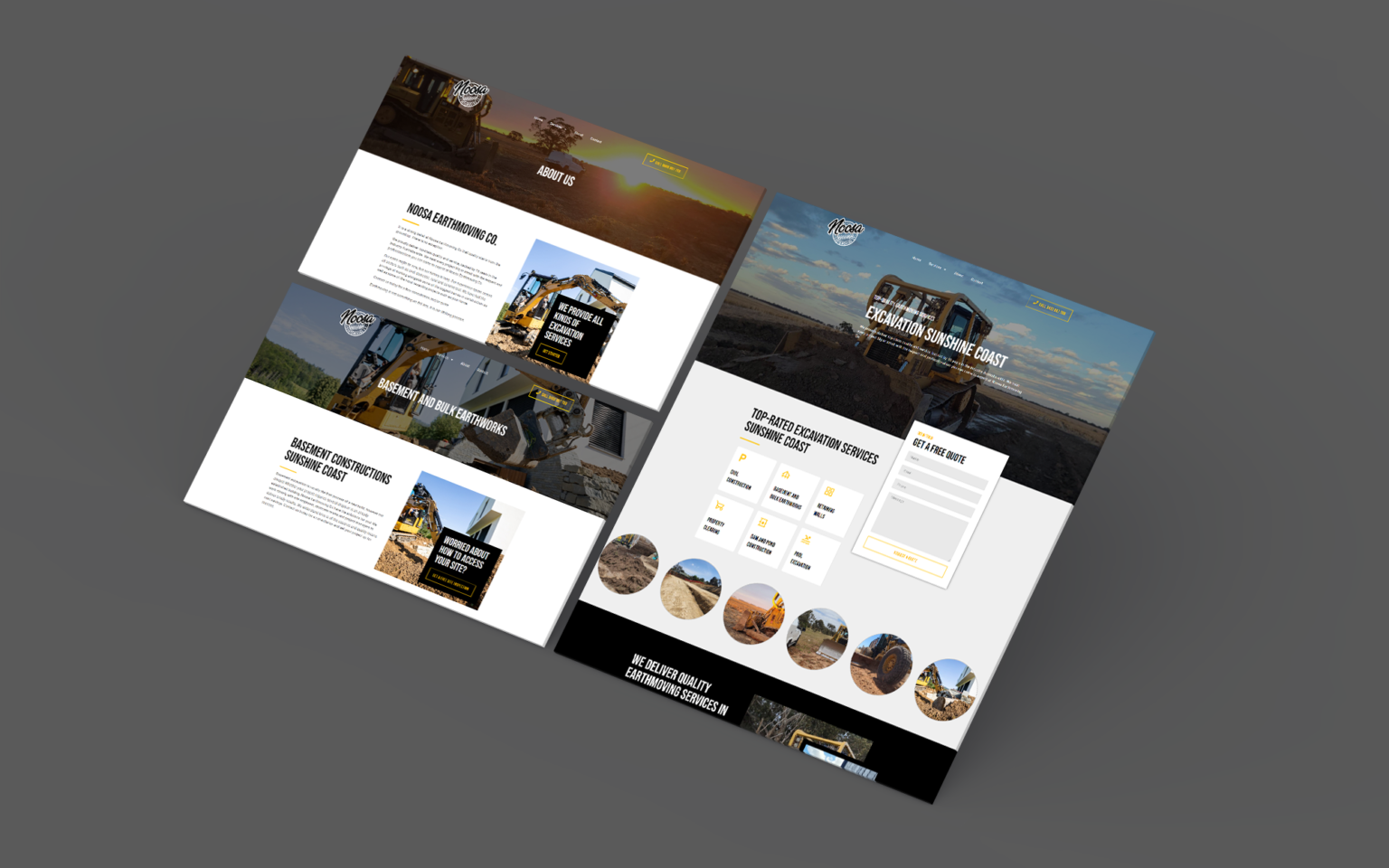 Excavation Services Sunshine Coast Website Design DIGITALON