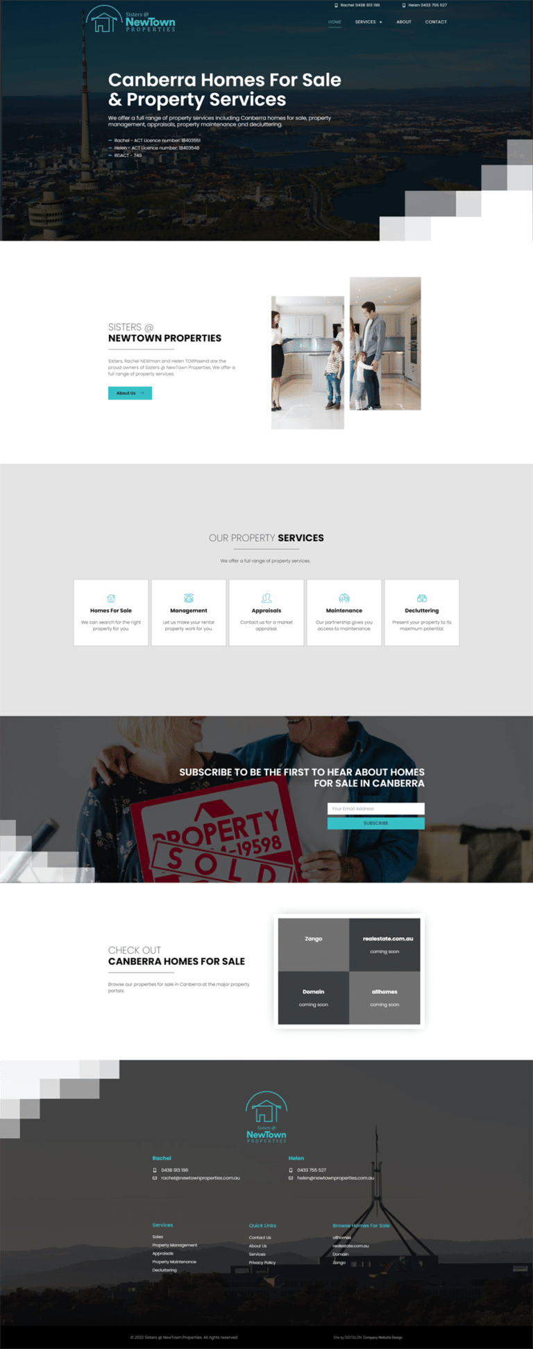 Canberra Real Estate Agents Website Design Sunshine Coast DIGITALON