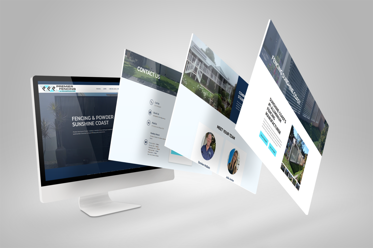 Fencing and Powdercoating Sunshine Coast Website Redesign DIGITALON