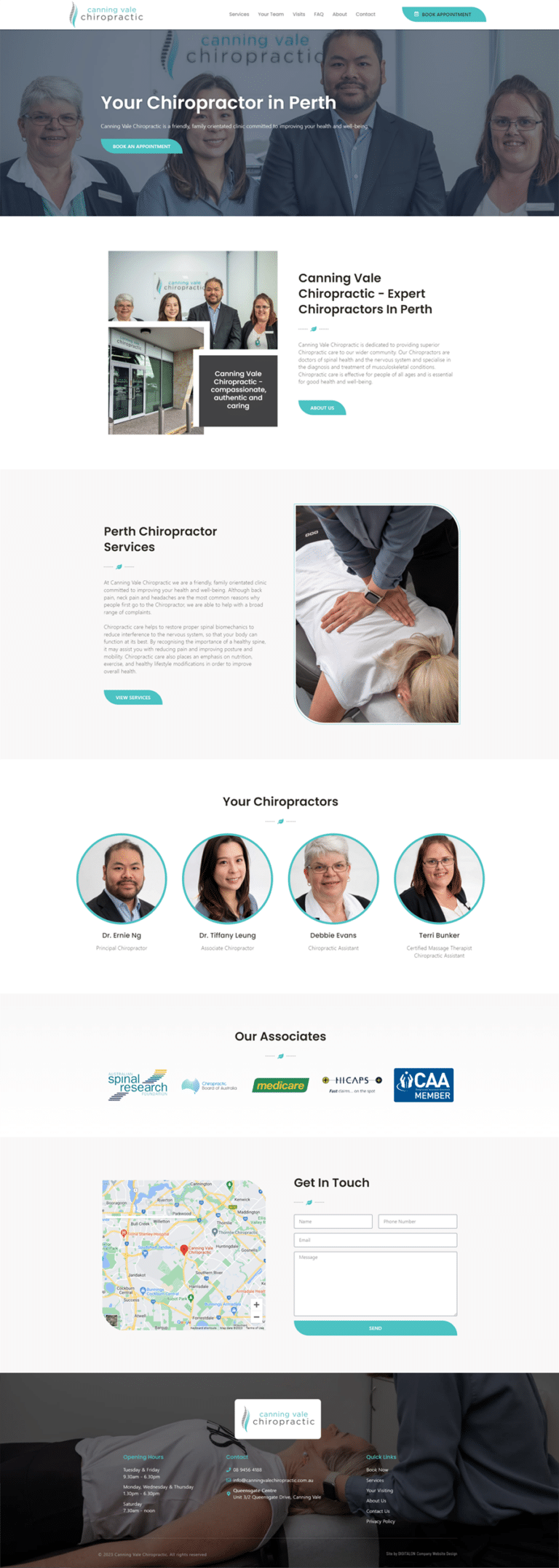 Chiropractor Perth Landing Page Design Sunshine Coast DIGITALON