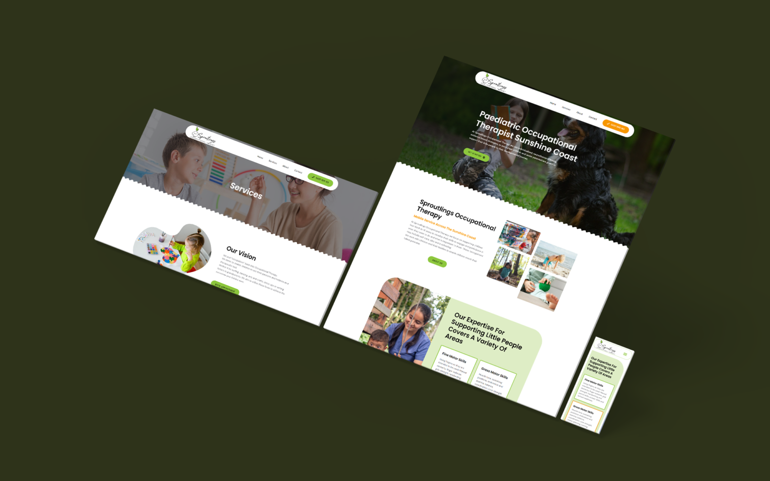 Occupational Therapist Sunshine Coast Website Design Mockup DIGITALON