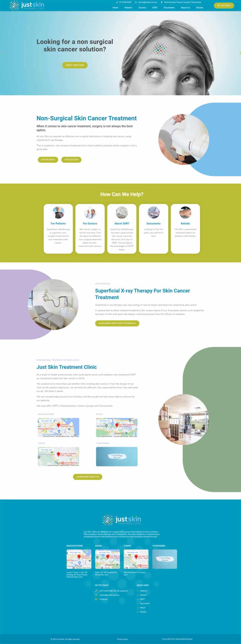 Skin Clinic Sunshine Coast Website Design Landing Page DIGITALON