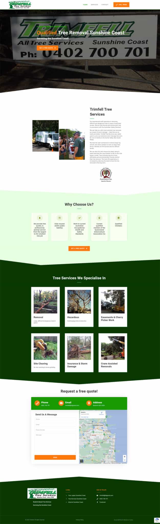 Tree Services Sunshine Coast DIGITALON Website Design