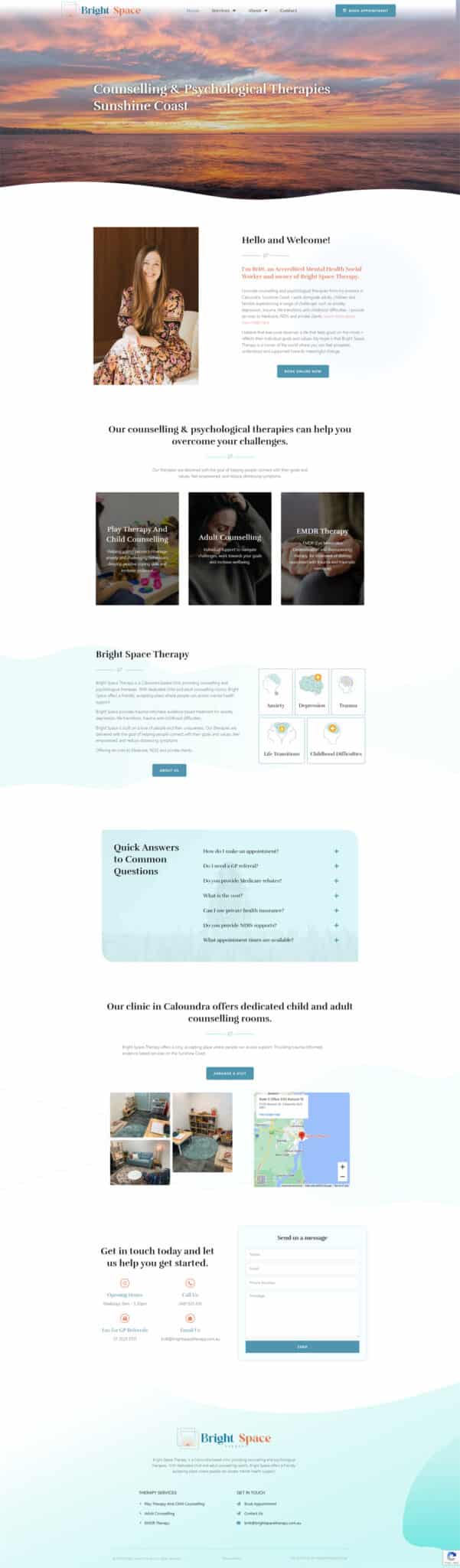 Counselling Services Sunshine Coast Landing Page Design DIGITALON