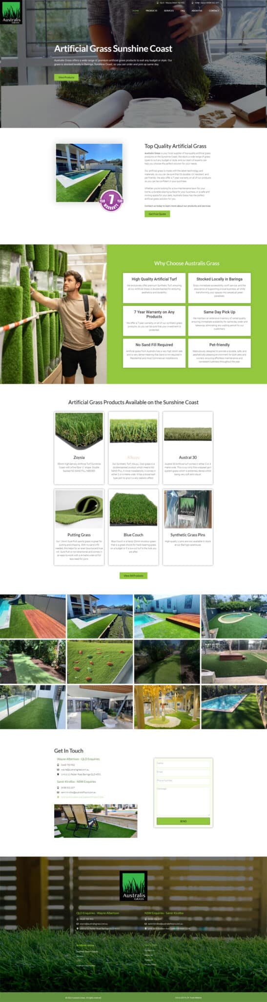 Artificial Grass Supplier Sunshine Coast Website Redesign DIGITALON