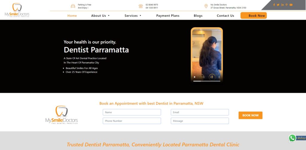 dental website designs