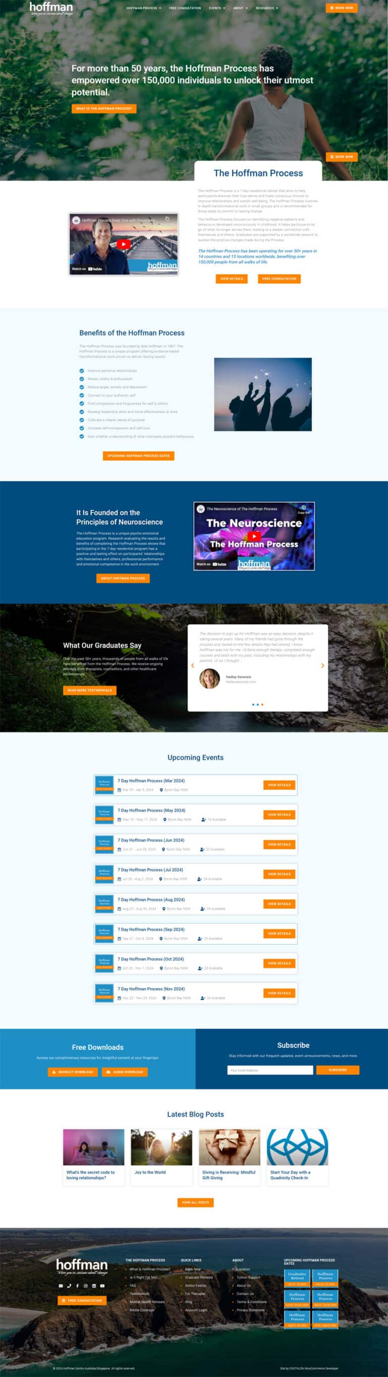 Mental Health Retreat Byron Bay Landing Page Design Sunshine Coast DIGITALON