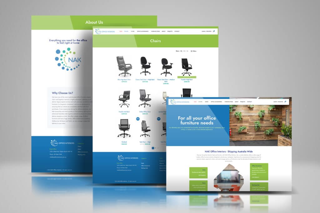Office Furniture Online Shop Website Design Sunshine Coast DIGITALON