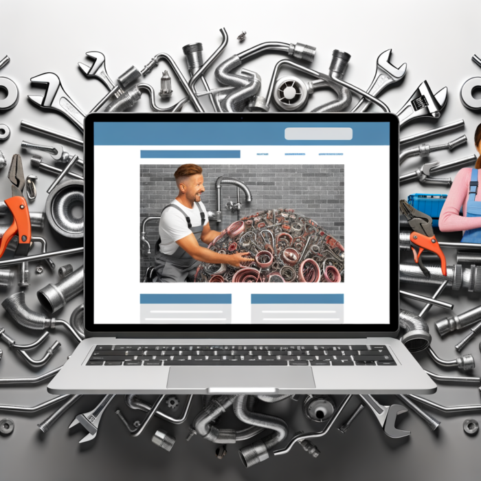 Laptop with a picture of a man working on it