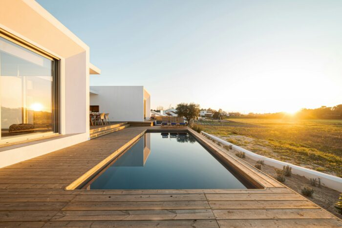Modern villa with pool and deck