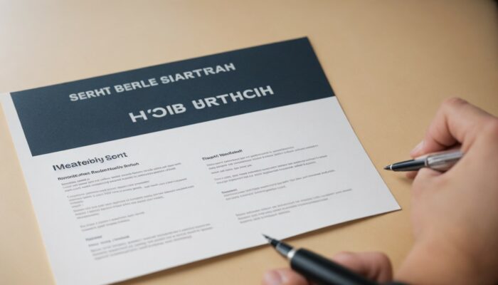 Person writing on a piece of paper with a pen