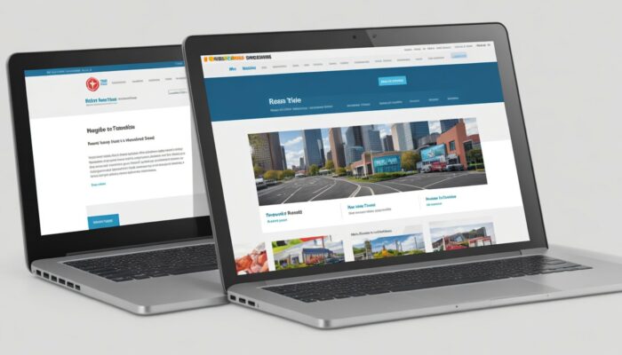 Laptop and a laptop with the wordpress website on the screen