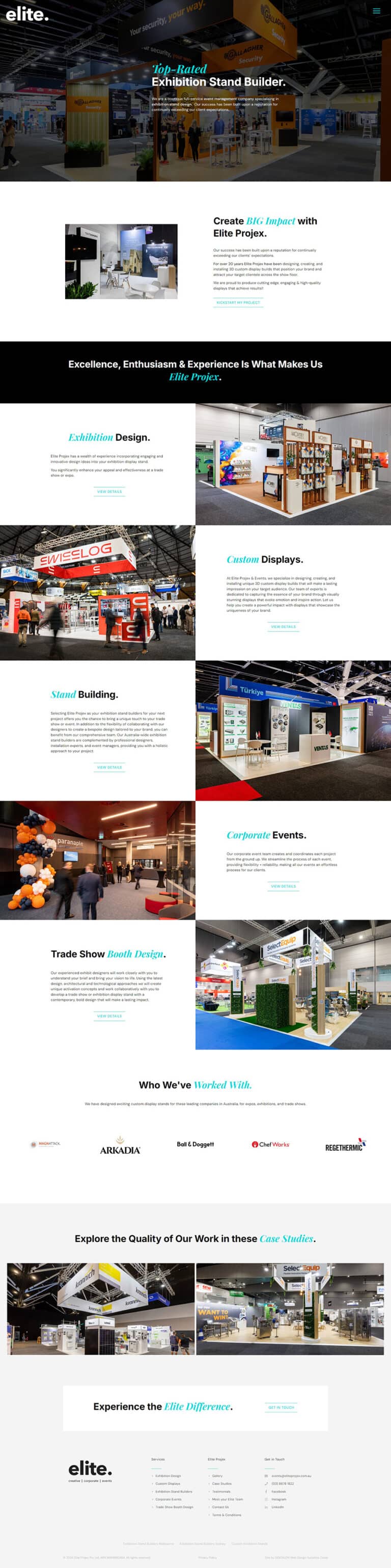 Exhibition Stand Builder Landing Page Design Sunshine Coast DIGITALON