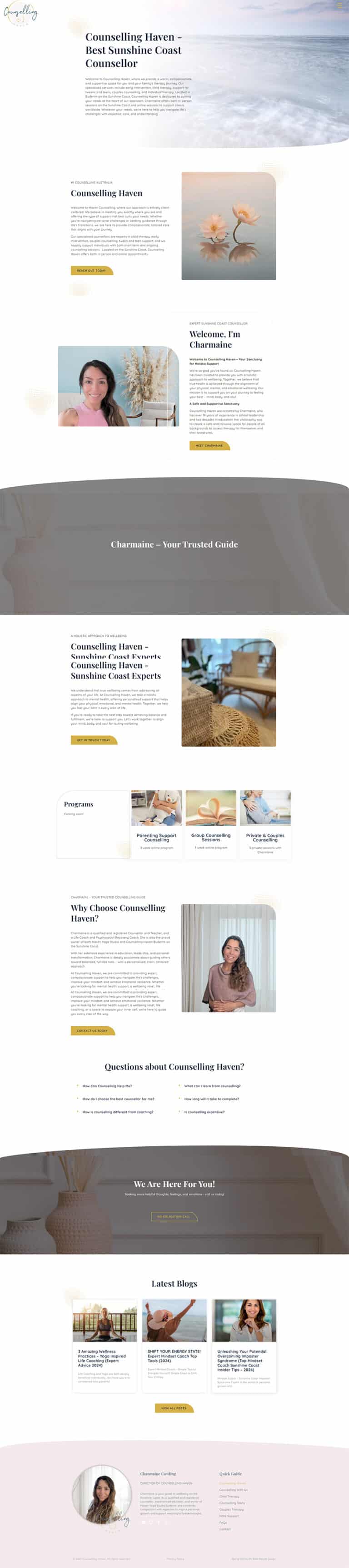 Counselling Website Design Sunshine Coast Landing Page Design DIGITALON