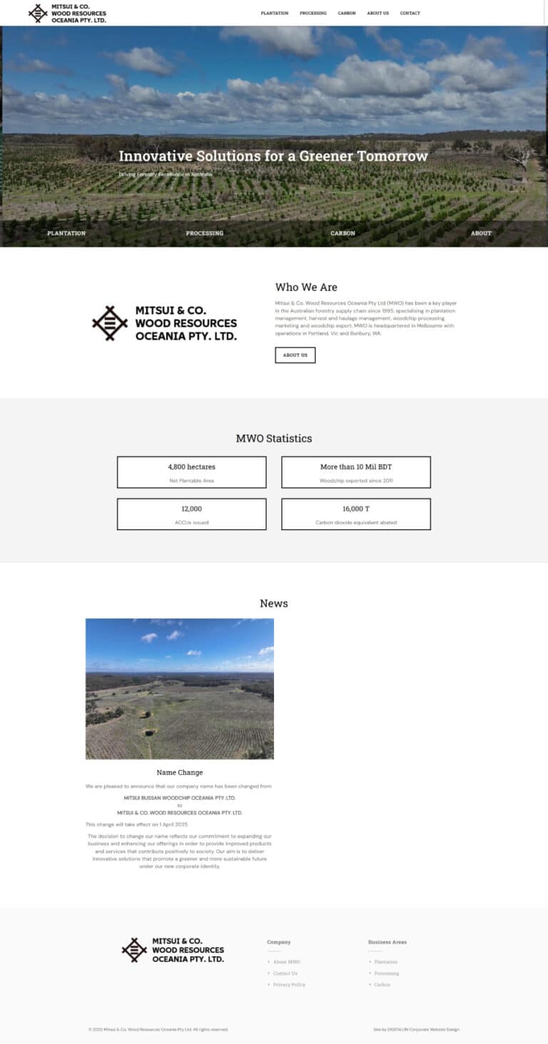 Corporate Website Landing Page Design Sunshine Coast DIGITALON