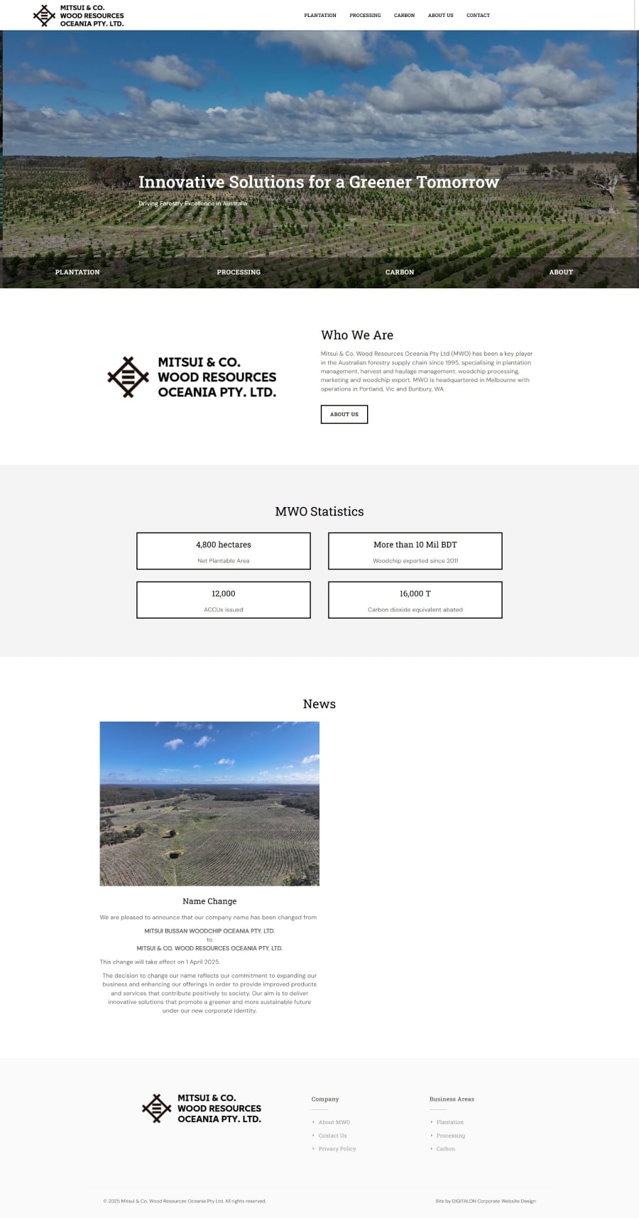 Corporate Website Landing Page Design Sunshine Coast DIGITALON