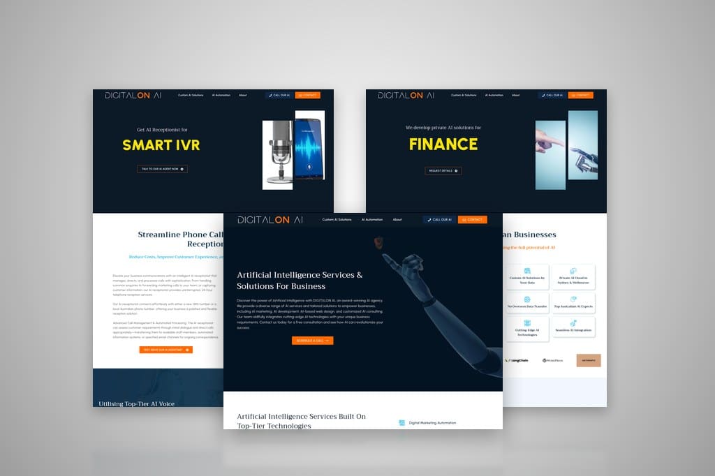 AI Services Agency Website Design Sunshine Coast DIGITALON