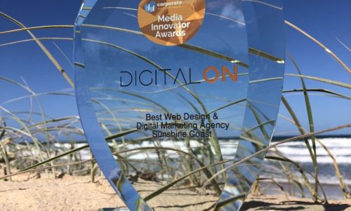 best web design and digital marketing agency sunshine coast – award Glass award on the beach