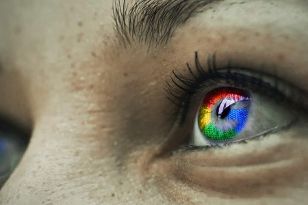 digitalon seo services woman with google logo on her eye