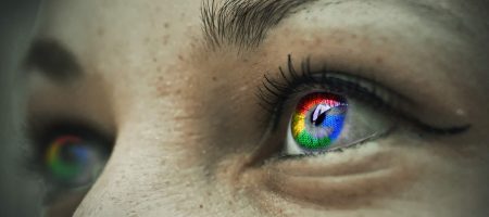 digitalon seo services woman with google logo on her eye