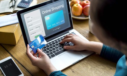 People purchsing goods e-commerce online shopping People purchsing goods e-commerce online shopping